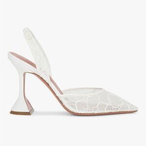 Elegant White Lace Women's Heels